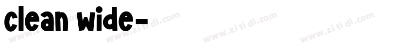 clean wide字体转换